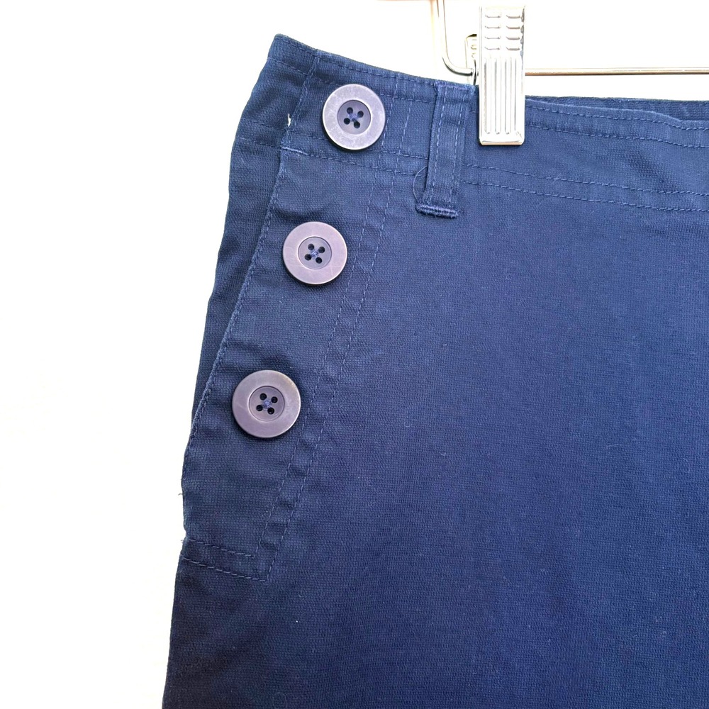 Architecht Navy Blue Pants Side Accent Buttons Size 12P - Picture 3 of 6